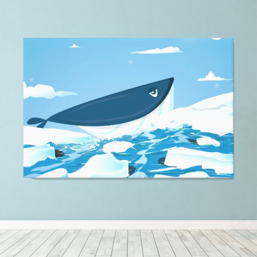 Arktischer Wal Leinwanddruck (Insitu (Holzboden))