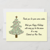 Arktischer Weihnachtsbaum Dankeskarte (Vorderseite)