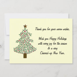 Arktischer Weihnachtsbaum Dankeskarte