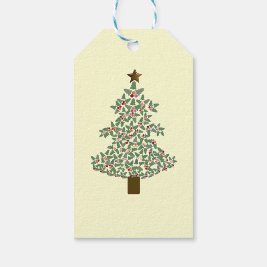 Arktischer Weihnachtsbaum Geschenkanhänger (Rückseite)