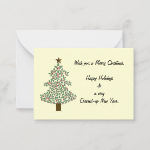 Arktischer Weihnachtsbaum Mitteilungskarte