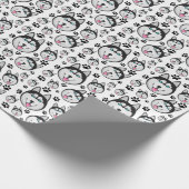 Arktischer Welpen-Husky-großer Schlitten-Hund Geschenkpapier (Ecke)