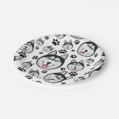 Arktischer Welpen-Husky-großer Schlitten-Hund Pappteller (Schrägansicht)