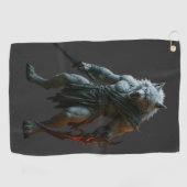 Arktischer Werwolf Golfhandtuch (Horizontal)