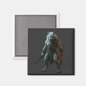 Arktischer Werwolf Magnet (Vorderseite/Rückseite)