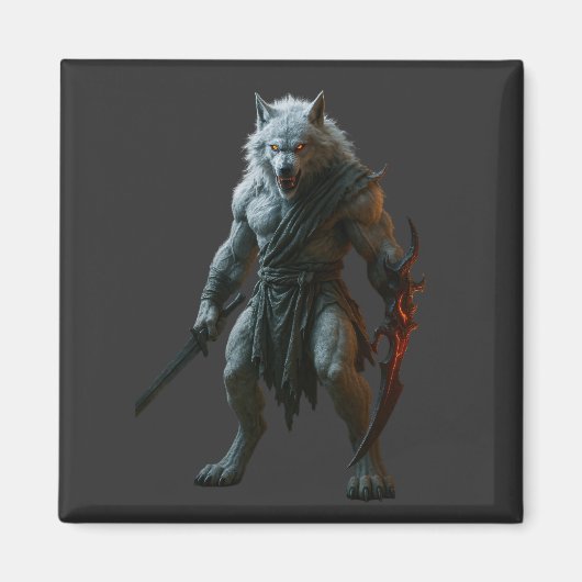 Arktischer Werwolf Magnet (Vorne)