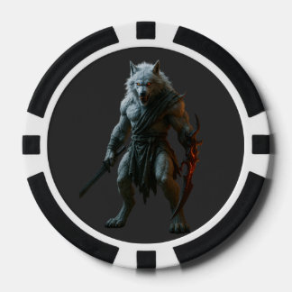 Arktischer Werwolf Pokerchips