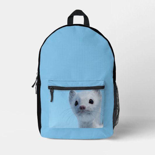 Arktischer Wiesel-Charm Bedruckter Rucksack (Vorderseite)