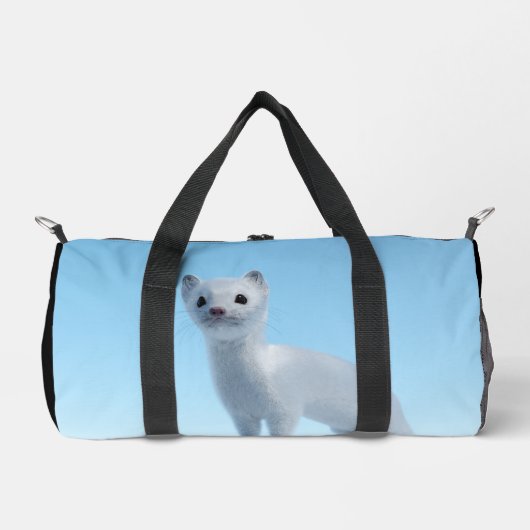 Arktischer Wiesel Charme Duffle Bag (Vorderseite)