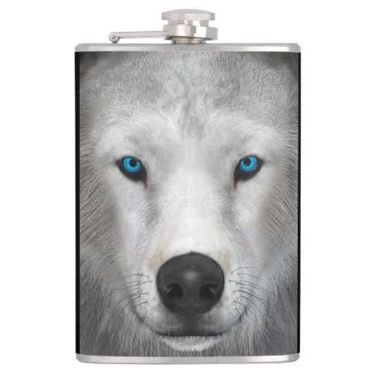 Arktischer Wolf Flachmann (Vorderseite)