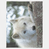 ARKTISCHER WOLF FLEECEDECKE (Vorderseite)