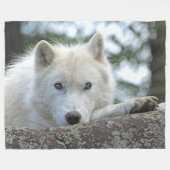 ARKTISCHER WOLF FLEECEDECKE (Vorderseite (Horizontal))