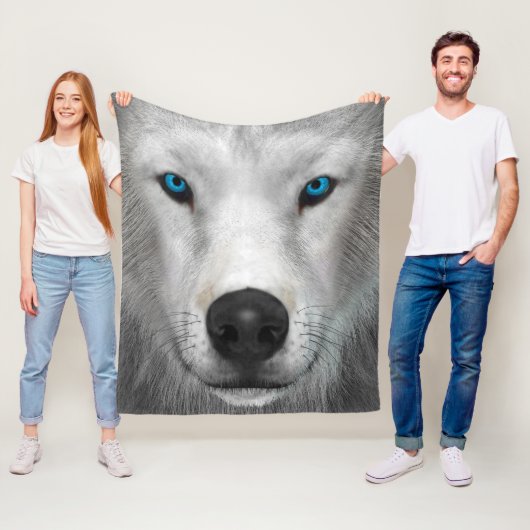 Arktischer Wolf Fleecedecke (Beispiel)