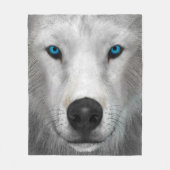 Arktischer Wolf Fleecedecke (Vorderseite)
