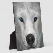 Arktischer Wolf Fotoplatte (Seite)