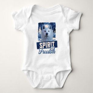 Arktischer Wolf Geist der Freiheit Wildlife Design Baby Strampler
