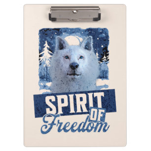 Arktischer Wolf Geist der Freiheit Wildlife Design Klemmbrett