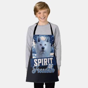 Arktischer Wolf Geist der Freiheit Wildlife Design Schürze