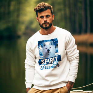 Arktischer Wolf Geist der Freiheit Wildlife Design Sweatshirt