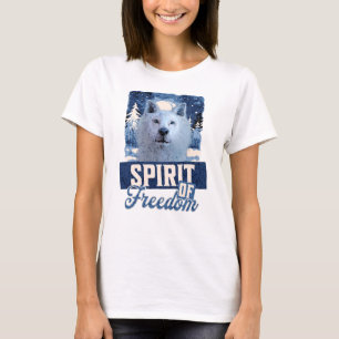 Arktischer Wolf Geist der Freiheit Wildlife Design T-Shirt