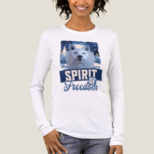 Arktischer Wolf Geist der Freiheit Wildlife Design Tri-Blend Shirt