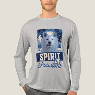 Arktischer Wolf Geist der Freiheit Wildlife Design Tri-Blend Shirt