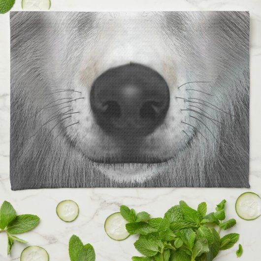 Arktischer Wolf Geschirrtuch (Gefaltet)