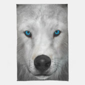 Arktischer Wolf Geschirrtuch (Vertikal)