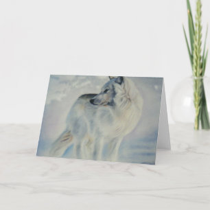 "Arktischer Wolf im Winter " Feiertagskarte