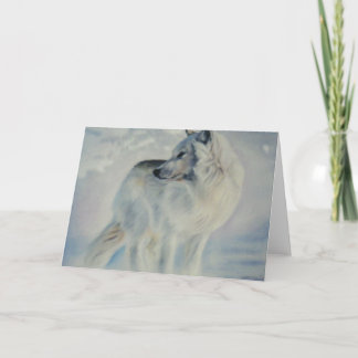 "Arktischer Wolf im Winter " Feiertagskarte