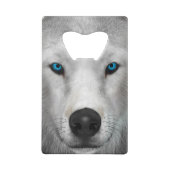 Arktischer Wolf Kreditkarten Flaschenöffner (Rückseite)