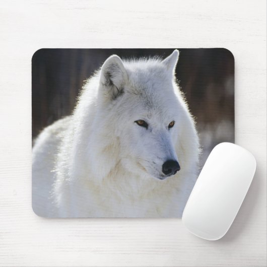 Arktischer Wolf Mousepad (Mit Mouse)