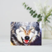 Arktischer Wolf Postkarte (Stehend Vorderseite)