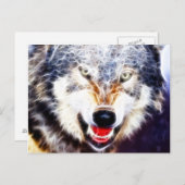 Arktischer Wolf Postkarte (Vorne/Hinten)