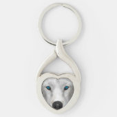 Arktischer Wolf Schlüsselanhänger (Vorderseite)