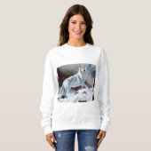 Arktischer Wolf Sweatshirt (Vorne ganz)