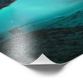 Arktischer Wolf und zauberhafte Nacht mit Nordlich Fotodruck (Ecke)