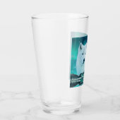 Arktischer Wolf und zauberhafte Nacht mit Nordlich Glas (Rechts)