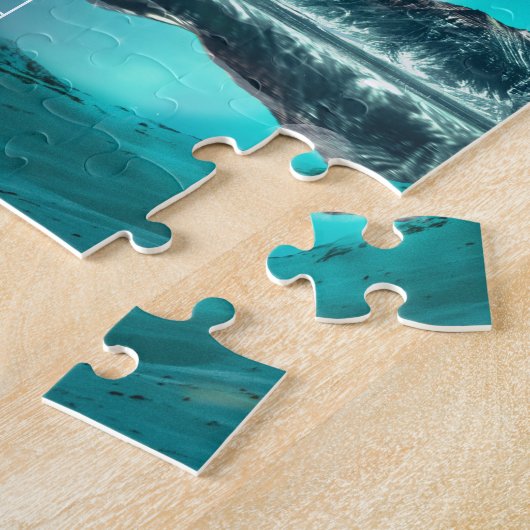 Arktischer Wolf und zauberhafte Nacht mit Nordlich Puzzle (Seite)