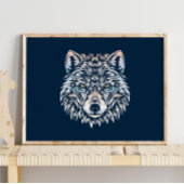 Arktischer Wolf | Wolf Winter Wall Print Poster