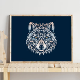 Arktischer Wolf | Wolf Winter Wall Print Poster