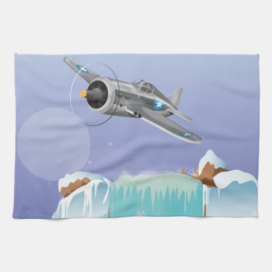 Arktisches Abenteuer Geschirrtuch (Horizontal)