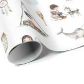 Arktisches Abenteuer Nordlichter Geschenkpapier (Rolleneckpunkt)