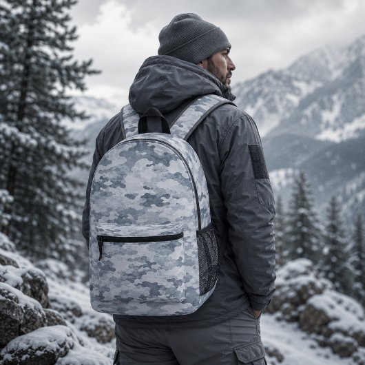 Arktisches Ghost-Taktisches Tarnmuster Bedruckter Rucksack