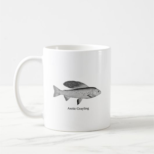 Arktisches Graylings-Logo (Linie Kunst) Kaffeetasse (Links)