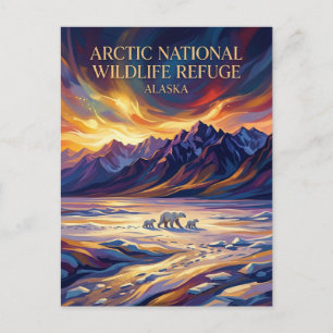 Arktisches Nationales Wildtierreservat USA Postkarte
