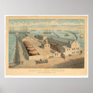 Arktisches Öl arbeitet, San Francisco, CA (0032A) Poster