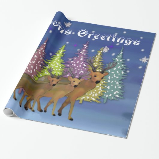 Arktisches Ren-Packpapier Geschenkpapier (Ungerollt)