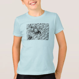 Arktisches Seemonster & Segelschiff T-Shirt