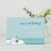 Arktisches Siegel Ozean Kinder zum Geburtstag Einladung (Stehend Vorderseite)
